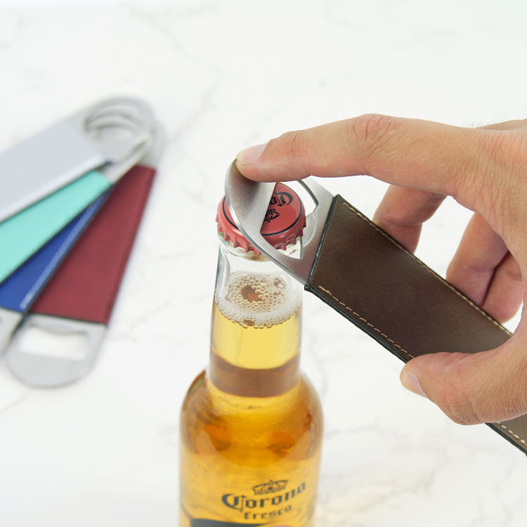 Personalized Engraved Leatherette Bottle Opener