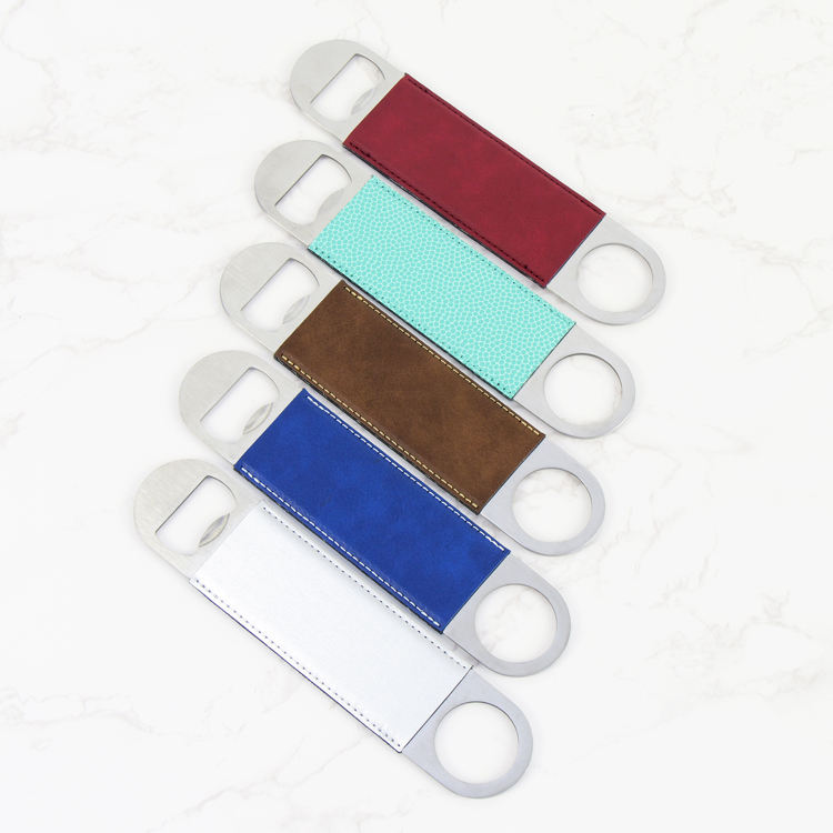Personalized Engraved Leatherette Bottle Opener