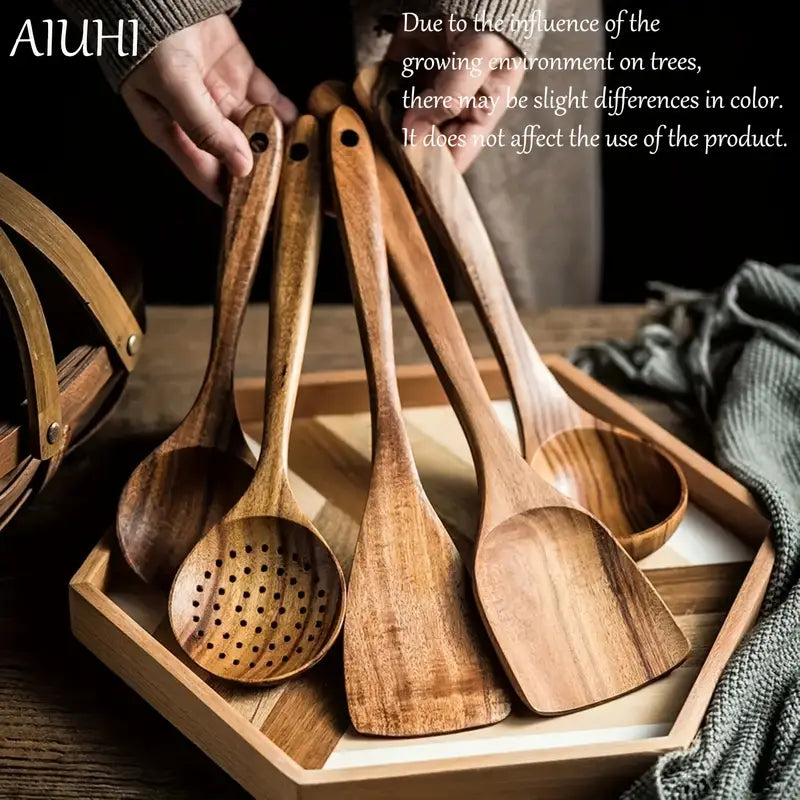 natural wooden spoons and spurtles